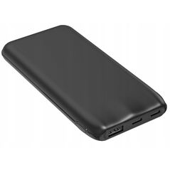 PLATINET POWER BANK 10000 mAh 3,7V 37Wh 12W 2x USB-C 1x USB-A BLACK [46031]