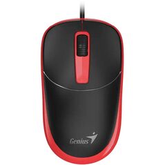 Mysz przewodowa, Genius DX-123, czarno-czerwona, optyczna, 1200DPI
