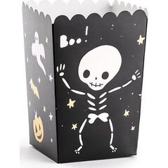 PartyDeco Pudełka na popcorn BOO!, mix, 7x7x12.5cm one size