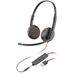 POLY Blackwire 3225 Stereo Wired Headset, USB-A, Black