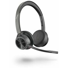 Poly Voyager 4320 MS Teams Wireless Headset, Bluetooth, USB-C, +BT700 dongle, +Charging Stand, Black
