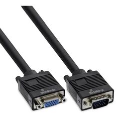 MediaRange VGA extension cable, VGA (HD15) plug to socket, 2m Cable Length, Black (MRCS249) έως 12 άτοκες Δόσεις