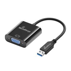 MediaRange USB-A 3.0 to VGA (HD15) Video Converter, 20cm, Black (MRCS230) έως 12 άτοκες Δόσεις