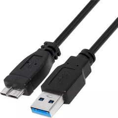 MediaRange USB-A to Micro-B USB 3.0 Charge and Sync Cable, USB 3.0, 5 Gbps, 5W max., 1.8m, Black (MRCS240) έως 12 άτοκες Δόσεις