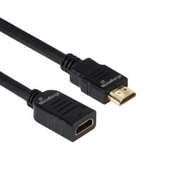 MediaRange HDMI Premium High Speed Ethernet Extension Cable, 18 Gbps, Ver. 2.0, 4k@60Hz, HDR, 3D, ARC, 2.0m, Black (MRCS256) έως 12 άτοκες Δόσεις