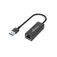 MediaRange USB-A Ethernet Adapter with RJ45 Port, 10/100/1000 Mbps, 20cm, Black (MRCS238) έως 12 άτοκες Δόσεις