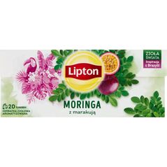 Lipton Lipton Herbatka ziołowa aromatyzowana moringa z marakują 18 g (20 torebek)