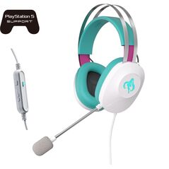 ASUS TUF Gaming H1 Gen II Hatsune Miku Edition Zestaw słuchawkowy Przewodowa Ręczny USB Typu-A Różowy, Turkusowy, Biały