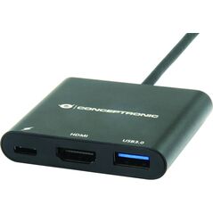 CONCEPTRONIC 3-1 Dock USB-C->HDMI,USB3.0,100WPD 25cm sw