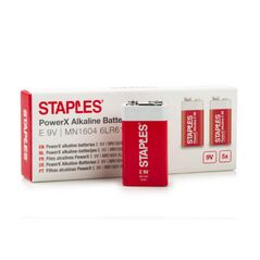 Staples PowerX 6LR61 9V Μπαταρίες E-Block 5τμχ (390683) (STP390683) έως 12 άτοκες Δόσεις