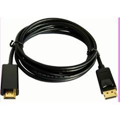 Καλώδιο Brackton DisplayPort Αρσενικό - HDMI Αρσενικό 2m Μαύρο