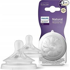 Philips Philips AVENT Natural Response SCY963/02 Baby bottle teat to help reduce colic, Orthodontic, Anti-colic valve, 2 pc(s)