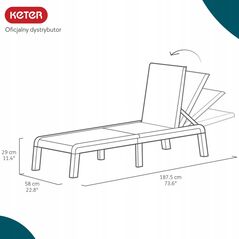 Keter Saulosanas kresls Mallorca balts 8711245160337