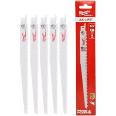 MILWAUKEE Πριονόλαμα S BIMETAL 230mm/6T /5τμχ.