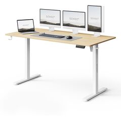Biurko SENSE7 NOJO LIGHT Jasnobrązowo-Białe 140 cmx70 cm