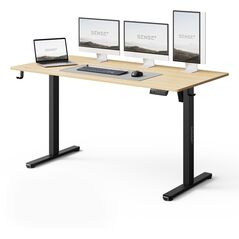 Biurko SENSE7 NOJO LIGHT Jasnobrązowo-Czarne 140 cmx70 cm
