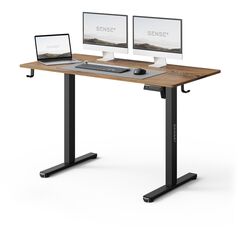 Biurko SENSE7 NOJO LIGHT Ciemnobrązowe 120 cmx60 cm