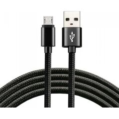 Kabel USB EverActive USB-A - microUSB 2 m Czarny (CBB-2MB)