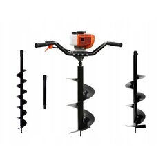 Świder spalinowy(2os.) + wiertła(10cm,20cm,30cm) + adapter 50cm (1/2)