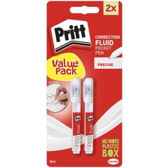 Korektor w płynie PRITT, w długopisie, 2 x 8ml, blister