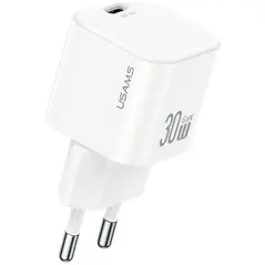 Ładowarka sieciowa USAMS JO Series CC262 30W USB-C + kabel USB-C / USB-C 1m biały