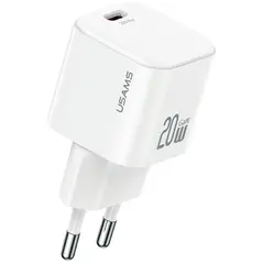 Ładowarka sieciowa USAMS JO Series CC260 20W USB-C + kabel USB-C / USB-C 1m biały