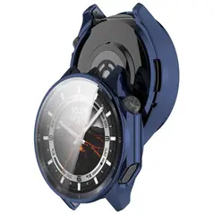 Etui z osłoną ekranu Bizon Case Watch Felipe do OnePlus Watch 3 / Oppo Watch X2 niebieskie