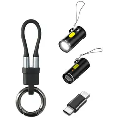 Zestaw akcesoriów 4w1 4smarts Explorer kabel brelok USB-C, adapter USB-C / USB-C, zapalniczka USB-C, latarka USB-C czarny