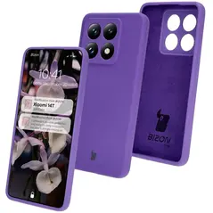 Silikonowe etui Bizon Soft Case do Xiaomi 14T fioletowe