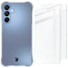 Etui + 2x szkło na ekran Bizon Case Clear Pack do Samsung Galaxy A16 4G/5G przezroczyste
