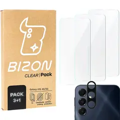 3x Szkło na ekran + szkło na aparat Bizon Clear do Samsung Galaxy A16 4G/5G