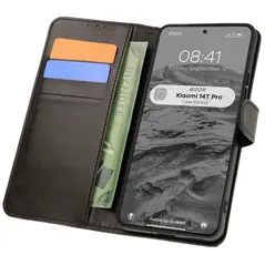 Etui z klapką Bizon Case Pocket do Xiaomi 14T Pro czarne