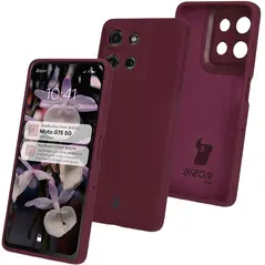Silikonowe etui Bizon Soft Case do Motorola Moto G75 5G ciemnofioletowe