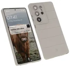 Pancerne etui Bizon Case Tur do Samsung Galaxy S25 Ultra jasnoszare