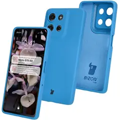 Silikonowe etui Bizon Soft Case do Motorola Moto G75 5G niebieskie