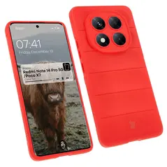 Pancerne etui Bizon Case Tur do Xiaomi Redmi Note 14 Pro 5G / Poco X7 czerwone