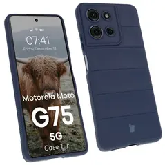 Pancerne etui Bizon Case Tur do Motorola Moto G75 5G granatowe