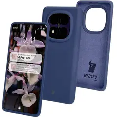 Silikonowe etui Bizon Soft Case do Xiaomi Redmi Note 14 Pro Plus 5G ciemnoniebieskie