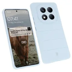 Pancerne etui Bizon Case Tur do Xiaomi Redmi Note 14 Pro 5G / Poco X7 jasnoniebieskie