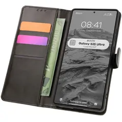 Etui z klapką Bizon Case Pocket do Samsung Galaxy S25 Ultra czarne