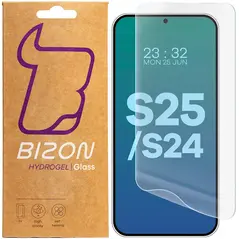Folia hydrożelowa na ekran Bizon Glass Hydrogel Front do Samsung Galaxy S25 / S24 [2 PACK]