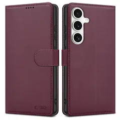 Etui Tech-Protect Wallet Samsung Galaxy S25 Mulberry