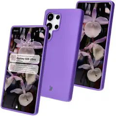 Silikonowe etui Bizon Soft Case do Samsung Galaxy S25 Ultra fioletowe