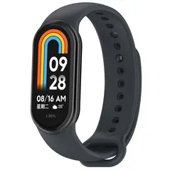 Silikonowy pasek Bizon Strap Watch Silicone do Xiaomi Smart Band 9 / 9 NFC / 8 ciemnoszary