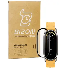Szkło hybrydowe Bizon Glass Watch Edge Hybrid do Mi Smart Band 8 czarne