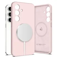 Etui Tech-Protect Liquid Silicone MagSafe Samsung Galaxy S25 Pink Pearl