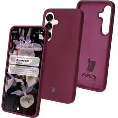 Silikonowe etui Bizon Soft Case do Samsung Galaxy S25 ciemnofioletowe