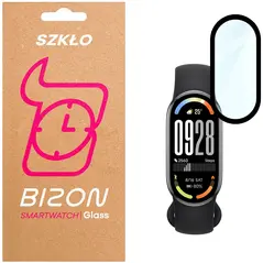 Szkło hybrydowe Bizon Glass Watch Edge Hybrid dla Xiaomi Smart Band 10 czarne