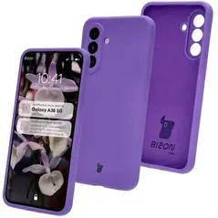 Silikonowe etui Bizon Soft Case do Samsung Galaxy A36 5G fioletowe