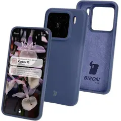 Silikonowe etui Bizon Soft Case do Xiaomi 15 ciemnoniebieskie